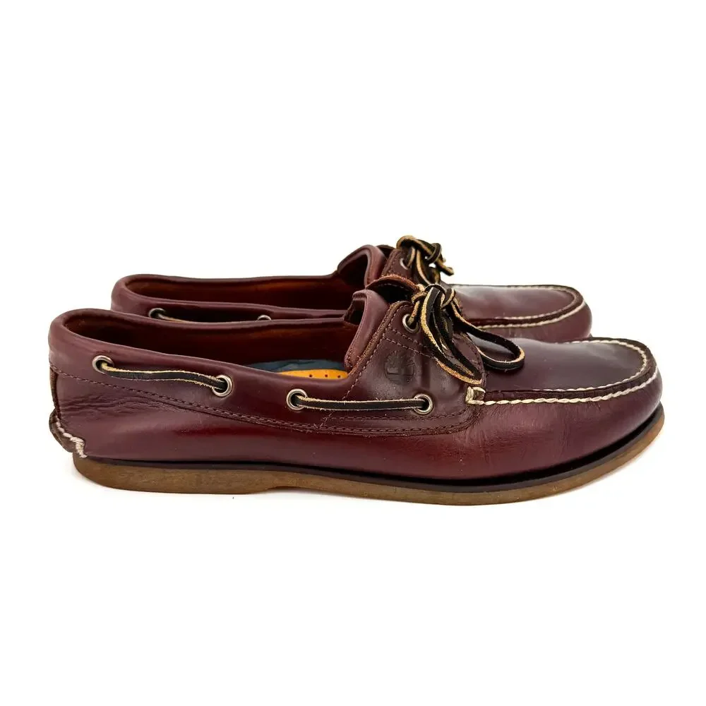 Timberland Dark Brown Leather Classic Boat Shoe Loafers